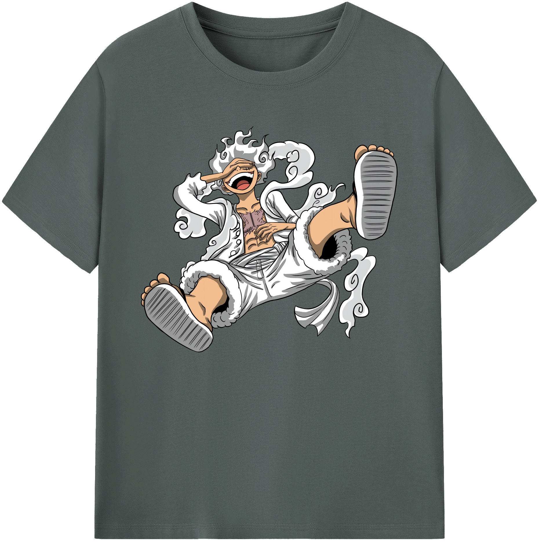 ワンピース モンキー・D・ルフィ ONE PIECE Monkey D. Luffy 綿100％ メンズ半袖Tシャツ｜肌触りやわらか＆通気性